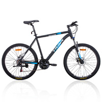 MTB Mens Mountain Bike 26 inch Shimano Gear 21-Speed [Colour Matt Black White ] [Size
