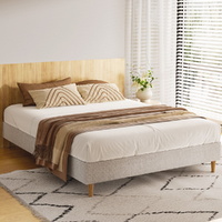 Bed Frame Size Beige Bed Ensemble Base