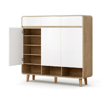 Shoe Rack Cabinet Storage Cupboard Pine& White