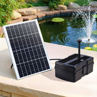 Solar Submersible Water Pond Fountain Pump Filter Box H
