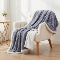 Throw Blanket Sided Fleece Lightweight Sofa Couch Bed