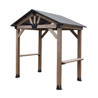 Yardtopia Oslo BBQ Grill Timber & Steel Gable Roof Gazebo