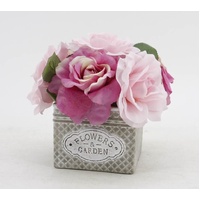 Artificial Peony Ceramic Pot