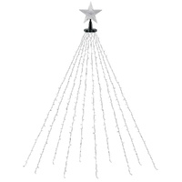 2.5M Christmas Lights Waterfall String Light 300 LED Star Topper