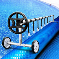 Aquabuddy Pool Cover 500 Micron Swimming Pool Solar Blanket Roller Blue