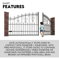 Swing Gate Opener Automatic Solar Power Kit Remote Control