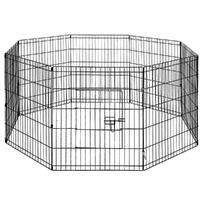 8 Panel Pet Dog Playpen Puppy Exercise Cage Enclosure Fence Play Pen