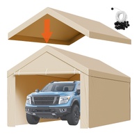 Carport Replacement Canopy Potable Garage Tent Top Tarp Sidewalls UV Resistant & Waterproof Heavy