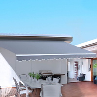 Retractable Folding Arm Awning Motorised Sunshade Pearl Grey