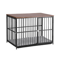 Ipet Dog Crate Furniture Dog Cage Puppy Pet Wooden Black