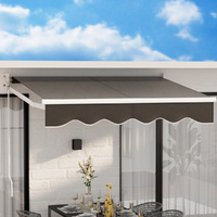 Retractable Folding Arm Awning Manual Sunshade Grey Retractable Awning Range 2