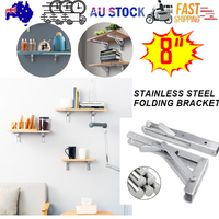 Stainless Steel Folding Table Bracket Shelf Bench Load Heavy Duty