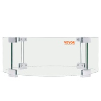 Fire Pit Wind Guard Glass Flame Guard Round Glass Shield 1 4-Inch Thick Fire Table Clear Tempered Glass Flame Guard