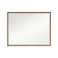 Wall Mirror Rectangular Frame Bathroom 70 by 90cm Antique Brown