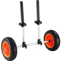 Vevor Adjustable Kayak Cart Canoe Boat Carrier Load 10 Solid Tires