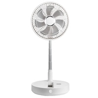 Vevor Foldable Oscillating Standing Fan Remote Control 4 Speed Adjustable Portable Desk Quiet Fan Rechargeable USB