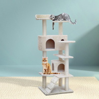 Cat Tree 134cm Trees Scratching Post Scratcher Tower Condo House Furniture Wood