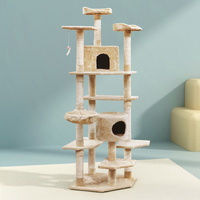 Cat Tree 203cm Trees Scratching Post Scratcher Tower Condo House Furniture Wood