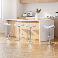 Bar Stools Leather Gas Lift Chair White