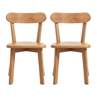 Dining Chairs Wooden Kitchen Accent Chair Cafe Lounge Rubber Wood