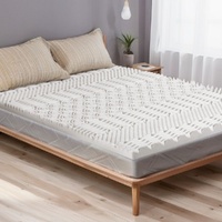 Memory Foam Mattress Topper 7-Zone Airflow Pad 8cm White