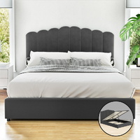 Bed Frame Velvet FION Grey