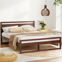 Bed Frame Wooden WITTON Walnut