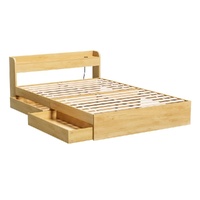 Bed Frame with Charging Ports and AURA