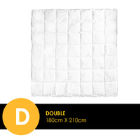 Royal Comfort Bamboo Blend Quilt 250GSM Luxury Duvet 100% Cotton Cover White