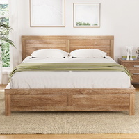 Bed Frame Wooden Acacia Wood OATMEAL