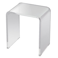 VEVOR Acrylic End Table, C-Shaped Lucite Side Table, Acrylic Side Table for Drink, Food, Snack used in Living Room, Bedroom, and Study Clear
