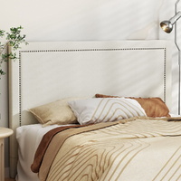 Bed Head Bed Frame Headboard Fabric - RIVE Beige