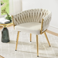 1 Dining Chair Velvet Armchair