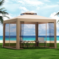 Gazebo Marquee 3m Outdoor Event Tent Camping Party Mesh Wall Canopy
