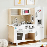 Kids Kitchen Play Set Wooden Pretend Toys Cooking Children Fridge