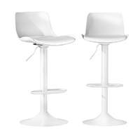 Bar Stools Kitchen Swivel Gas Lift Stool Leather Dining Chairs White