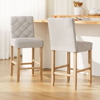 Bar Stools Linen Upholstered Chairs