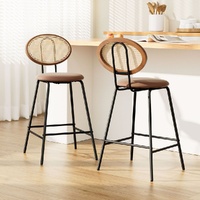 Bar Stools PU Leather Stools Brown