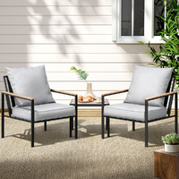 3PC Outdoor Furniture Bistro Set Lounge Setting Chairs Table Patio