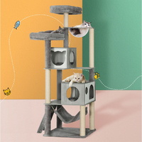 Cat Tree Tower Scratching Post Scratcher Wood Bed Condo House