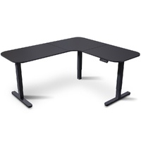 Corner Standing Desk 160 by 140cm 72-118cm Sit to Stand Up Electric Height Adjustable Black