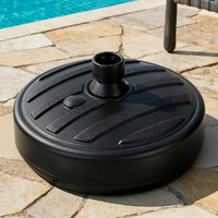 Outdoor Umbrella Base Weight Round Plastic Pole Holder Beach