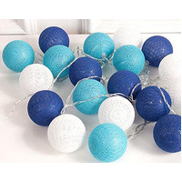 Led Cotton Ball Battery Powered String Lights Christmas Gift Home 1 Set