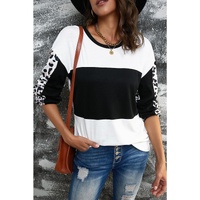 Azura Exchange Long Sleeve Colorblock Top