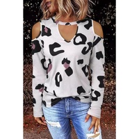 Azura Exchange Hollow Out Cold Shoulder Blouse