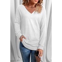 Azura Exchange V Neck Long Sleeve Knit Top