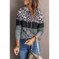 Azura Exchange Leopard Colorblock Hoodie