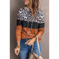 Azura Exchange Leopard Tie Dye Colorblock Hoodie