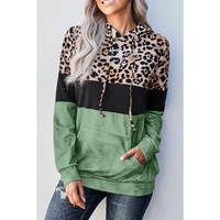 Azura Exchange Leopard Colorblock Hoodie