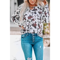 Azura Exchange Keyhole Neck Long Sleeve Blouse